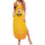 Queensland Papua New Guinea Custom Summer Maxi Dress All Gold Pacific PNG Tribal Style