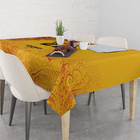 Queensland Papua New Guinea Custom Tablecloth All Gold Pacific PNG Tribal Style
