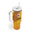 Queensland Papua New Guinea Custom Tumbler With Handle All Gold Pacific PNG Tribal Style
