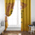Queensland Papua New Guinea Custom Window Curtain All Gold Pacific PNG Tribal Style