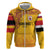 Queensland Papua New Guinea Custom Zip Hoodie All Gold Pacific PNG Tribal Style