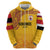 Queensland Papua New Guinea Custom Zip Hoodie All Gold Pacific PNG Tribal Style