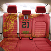 Queensland Papua New Guinea Custom Back Car Seat Cover All Red Pacific PNG Tribal Style