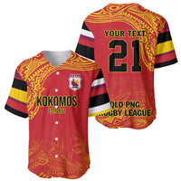Queensland Papua New Guinea Custom Baseball Jersey All Red Pacific PNG Tribal Style