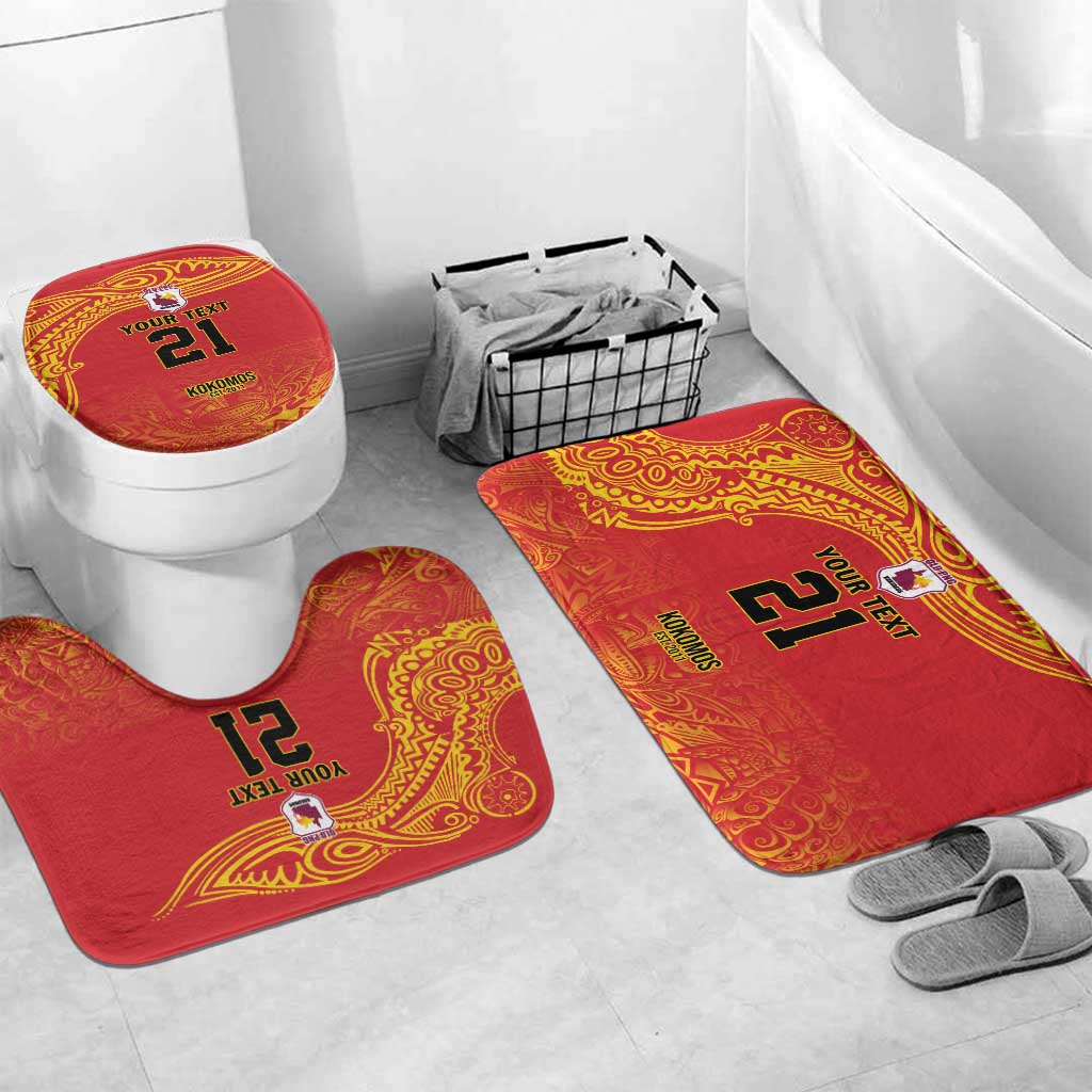 Queensland Papua New Guinea Custom Bathroom Set All Red Pacific PNG Tribal Style - Polynesian Pride