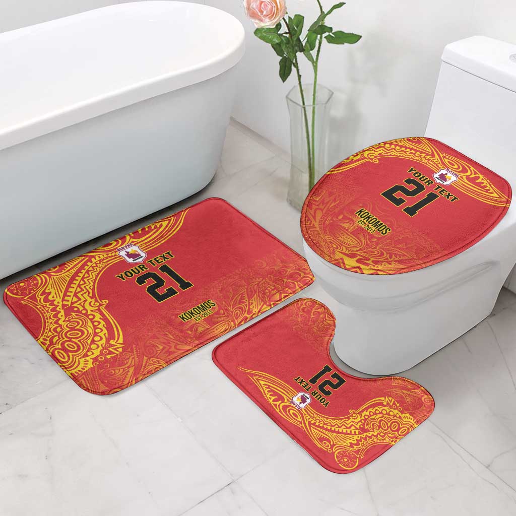 Queensland Papua New Guinea Custom Bathroom Set All Red Pacific PNG Tribal Style - Polynesian Pride