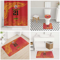 Queensland Papua New Guinea Custom Bathroom Set All Red Pacific PNG Tribal Style - Polynesian Pride