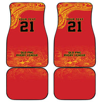 Queensland Papua New Guinea Custom Car Mats All Red Pacific PNG Tribal Style