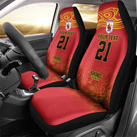 Queensland Papua New Guinea Custom Car Seat Cover All Red Pacific PNG Tribal Style