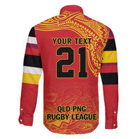 Queensland Papua New Guinea Custom Family Matching Mermaid Dress and Hawaiian Shirt All Red Pacific PNG Tribal Style