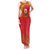 Queensland Papua New Guinea Custom Family Matching Tank Maxi Dress and Hawaiian Shirt All Red Pacific PNG Tribal Style