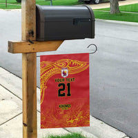 Queensland Papua New Guinea Custom Garden Flag All Red Pacific PNG Tribal Style