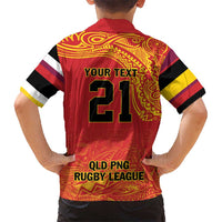 Queensland Papua New Guinea Custom Hawaiian Shirt All Red Pacific PNG Tribal Style