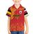 Queensland Papua New Guinea Custom Kid Hawaiian Shirt All Red Pacific PNG Tribal Style