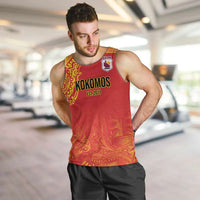 Queensland Papua New Guinea Custom Men Tank Top All Red Pacific PNG Tribal Style