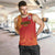 Queensland Papua New Guinea Custom Men Tank Top All Red Pacific PNG Tribal Style