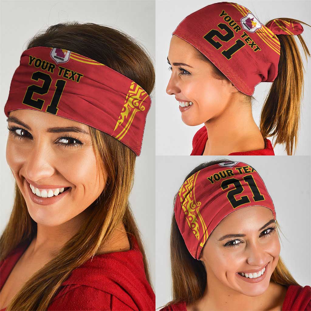 Queensland Papua New Guinea Custom Neck Gaiter All Red Pacific PNG Tribal Style - Polynesian Pride