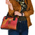 Queensland Papua New Guinea Custom Shoulder Handbag All Red Pacific PNG Tribal Style