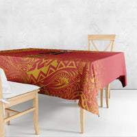 Queensland Papua New Guinea Custom Tablecloth All Red Pacific PNG Tribal Style