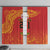 Queensland Papua New Guinea Custom Window Curtain All Red Pacific PNG Tribal Style