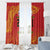 Queensland Papua New Guinea Custom Window Curtain All Red Pacific PNG Tribal Style