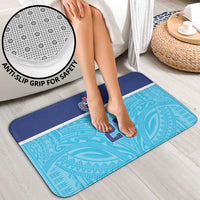 Queensland Samoa Custom Bathroom Set Blue Pacific Polynesian Tribal Pattern - Polynesian Pride