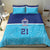 Queensland Samoa Custom Bedding Set Blue Pacific Polynesian Tribal Pattern