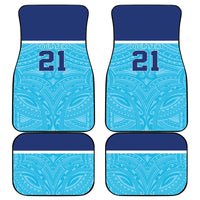 Queensland Samoa Custom Car Mats Blue Pacific Polynesian Tribal Pattern