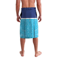 Queensland Samoa Custom Lavalava Blue Pacific Polynesian Tribal Pattern