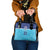 Queensland Samoa Custom Shoulder Handbag Blue Pacific Polynesian Tribal Pattern