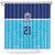 Queensland Samoa Custom Shower Curtain Blue Pacific Polynesian Tribal Pattern