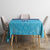 Queensland Samoa Custom Tablecloth Blue Pacific Polynesian Tribal Pattern