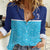 Queensland Samoa Custom Women Casual Shirt Blue Pacific Polynesian Tribal Pattern