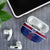 Queensland Samoa Custom AirPods Case Maroon-Blue Pacific Polynesian Tribal Pattern - Polynesian Pride
