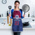 Queensland Samoa Custom Apron Maroon-Blue Pacific Polynesian Tribal Pattern - Polynesian Pride