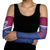 Queensland Samoa Custom Arm Sleeves Maroon-Blue Pacific Polynesian Tribal Pattern - Polynesian Pride