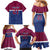 Queensland Samoa Custom Family Matching Mermaid Dress and Hawaiian Shirt Maroon-Blue Pacific Polynesian Tribal Pattern