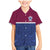 Queensland Samoa Custom Family Matching Mermaid Dress and Hawaiian Shirt Maroon-Blue Pacific Polynesian Tribal Pattern