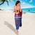 Queensland Samoa Custom Sarong Maroon-Blue Pacific Polynesian Tribal Pattern