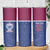 Queensland Samoa Custom Skinny Tumbler Maroon-Blue Pacific Polynesian Tribal Pattern