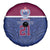 Queensland Samoa Custom Spare Tire Cover Maroon-Blue Pacific Polynesian Tribal Pattern