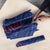Queensland Samoa Custom Umbrella Maroon-Blue Pacific Polynesian Tribal Pattern - Polynesian Pride