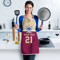 Queensland Samoa Custom Apron Maroon Pacific Polynesian Tribal Pattern - Polynesian Pride