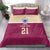 Queensland Samoa Custom Bedding Set Maroon Pacific Polynesian Tribal Pattern