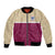 Queensland Samoa Custom Bomber Jacket Maroon Pacific Polynesian Tribal Pattern