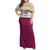 Queensland Samoa Custom Family Matching Off Shoulder Maxi Dress and Hawaiian Shirt Maroon Pacific Polynesian Tribal Pattern