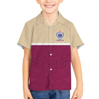 Queensland Samoa Custom Family Matching Off Shoulder Maxi Dress and Hawaiian Shirt Maroon Pacific Polynesian Tribal Pattern