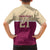 Queensland Samoa Custom Family Matching Short Sleeve Bodycon Dress and Hawaiian Shirt Maroon Pacific Polynesian Tribal Pattern