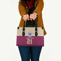 Queensland Samoa Custom Leather Bag Maroon Pacific Polynesian Tribal Pattern - Polynesian Pride