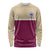Queensland Samoa Custom Long Sleeve Shirt Maroon Pacific Polynesian Tribal Pattern